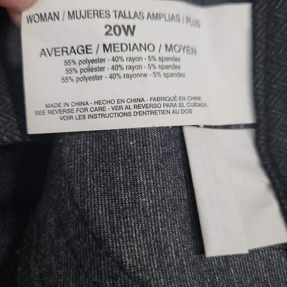 Gloria Vanderbilt Slim Fit stretch pants women's sz 20W gray herringbone comfort - Picture 6 of 11